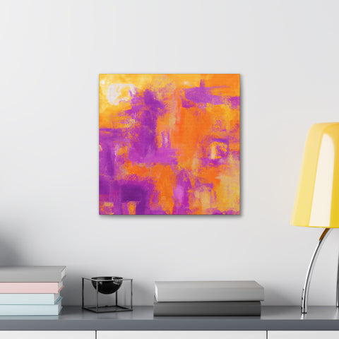 Elsabetta the Orange-Purple Abstractionist. - Canvas