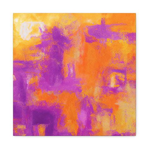 Elsabetta the Orange-Purple Abstractionist. - Canvas
