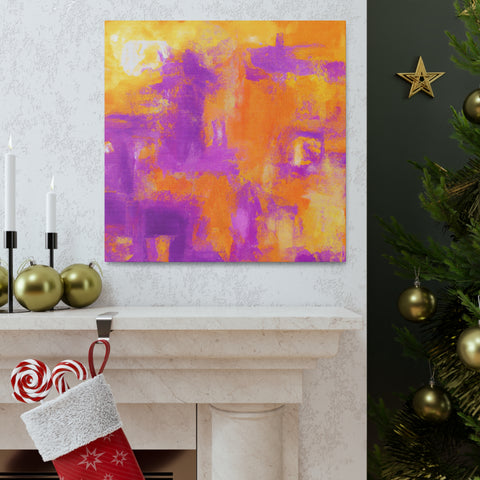 Elsabetta the Orange-Purple Abstractionist. - Canvas