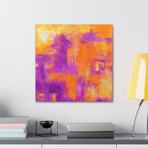 Elsabetta the Orange-Purple Abstractionist. - Canvas