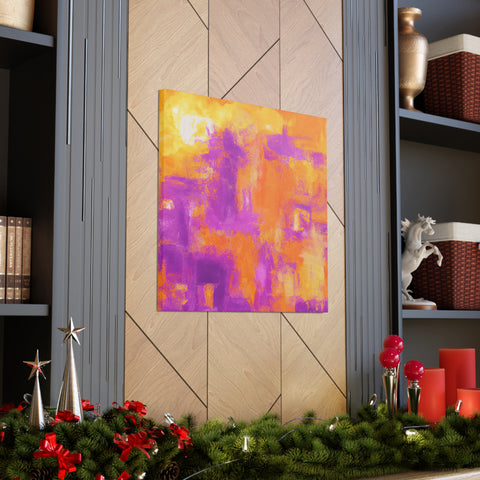 Elsabetta the Orange-Purple Abstractionist. - Canvas