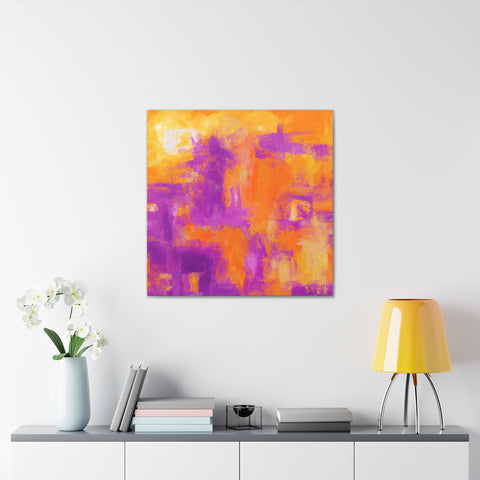 Elsabetta the Orange-Purple Abstractionist. - Canvas