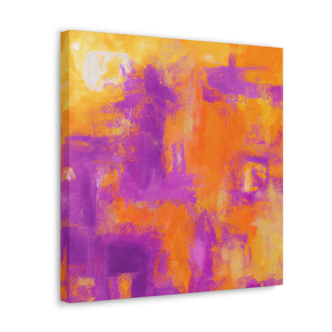 Elsabetta the Orange-Purple Abstractionist. - Canvas