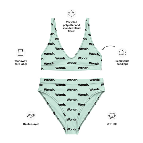 Recycled high-waisted bikini