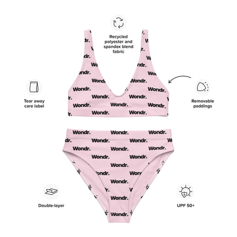 Recycled high-waisted bikini