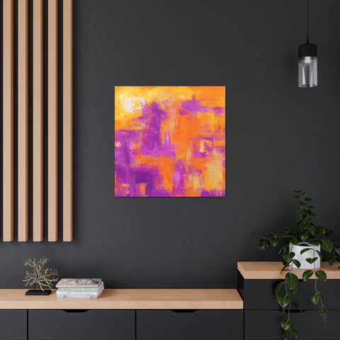 Elsabetta the Orange-Purple Abstractionist. - Canvas