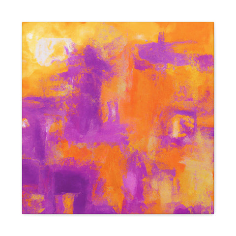 Elsabetta the Orange-Purple Abstractionist. - Canvas