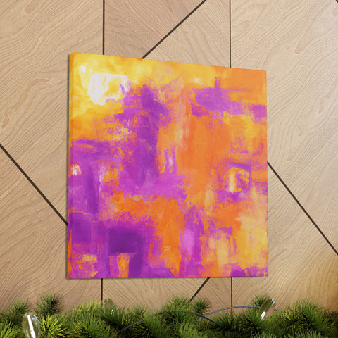 Elsabetta the Orange-Purple Abstractionist. - Canvas