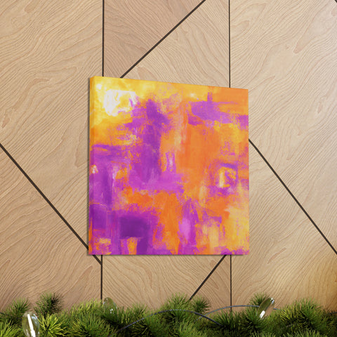 Elsabetta the Orange-Purple Abstractionist. - Canvas