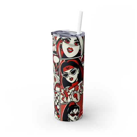 Skinny Tumbler with Straw, 20oz