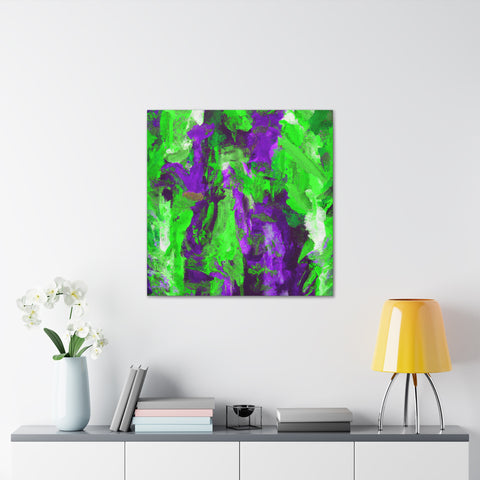 Eloise Splotchy Greenpurple - Canvas