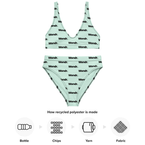 Recycled high-waisted bikini