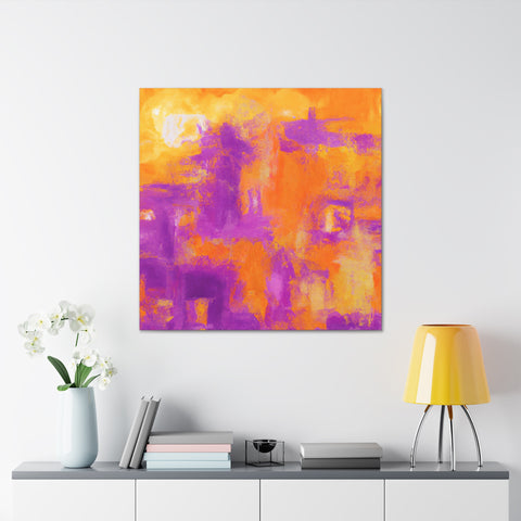 Elsabetta the Orange-Purple Abstractionist. - Canvas