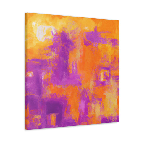 Elsabetta the Orange-Purple Abstractionist. - Canvas
